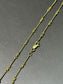 14K Gold Twisted Bar Link Chain Necklace