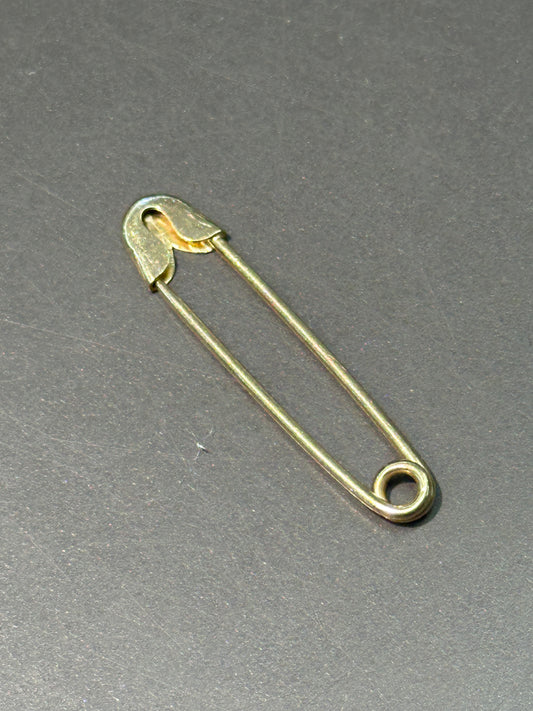 复古 14K 金安全别针