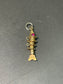 Vintage 18K Gold Articulated Fish Charm Pendant