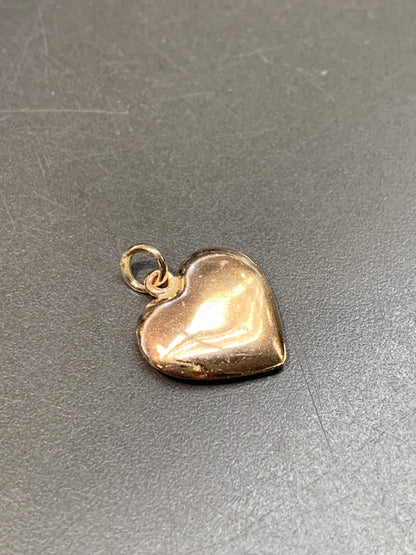 复古 14K 玫瑰金心形吊坠