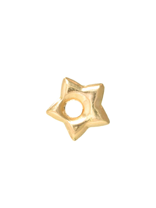 Vintage 14K Gold Mini Puffy Star Charm