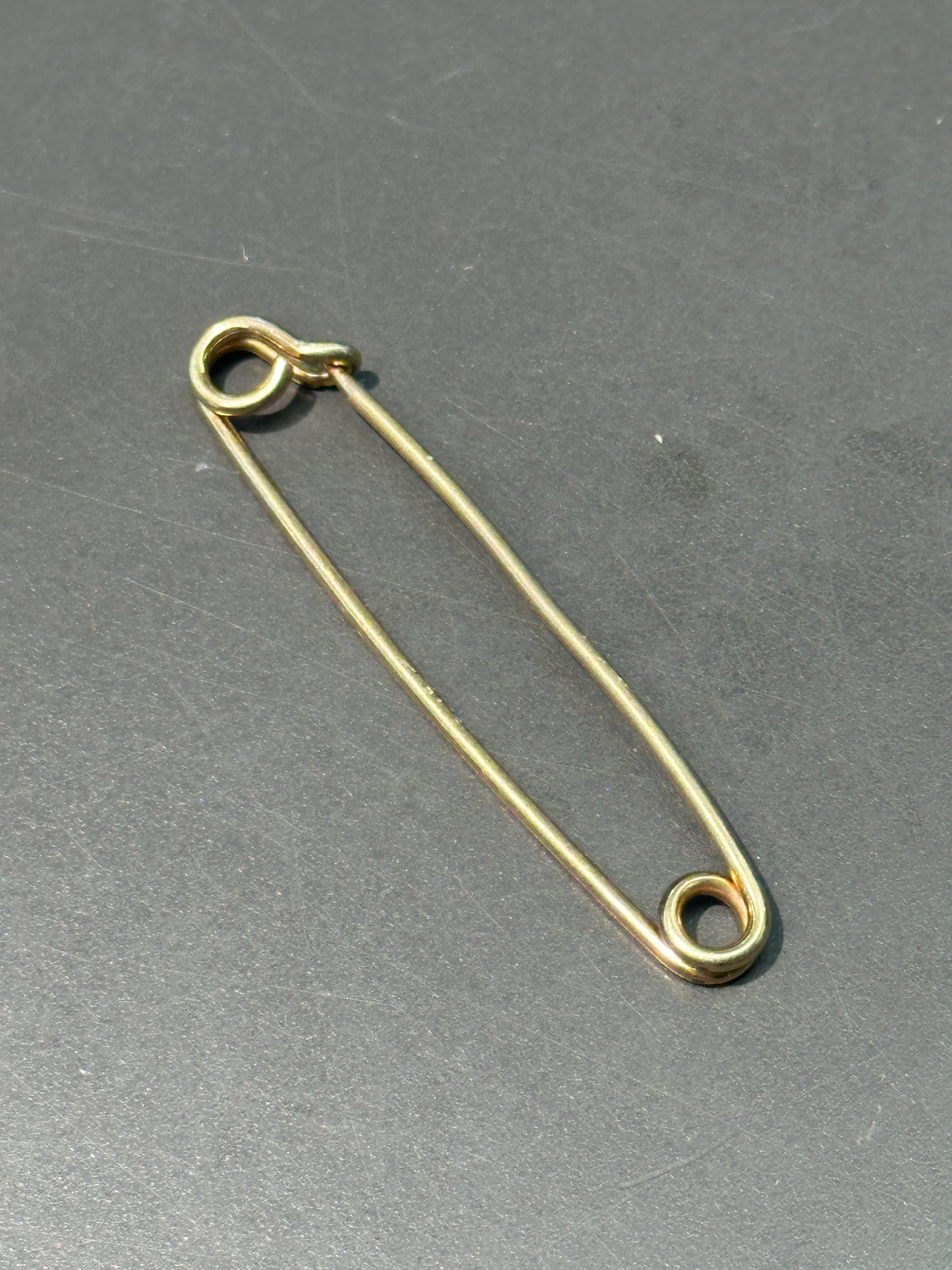 Vintage 14K Gold Large Safety Pin