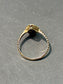 Antique 14K Gold Sapphire Seed Pearl Shamrock Ring SZ 7