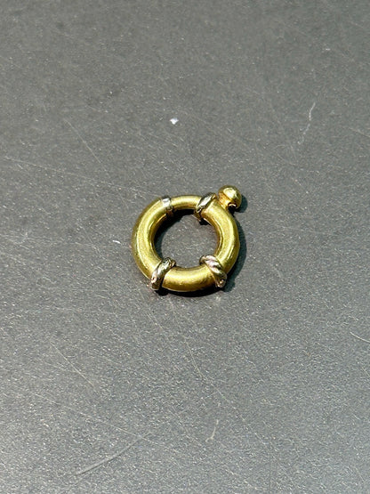 复古 14K 黄金圆形连接扣