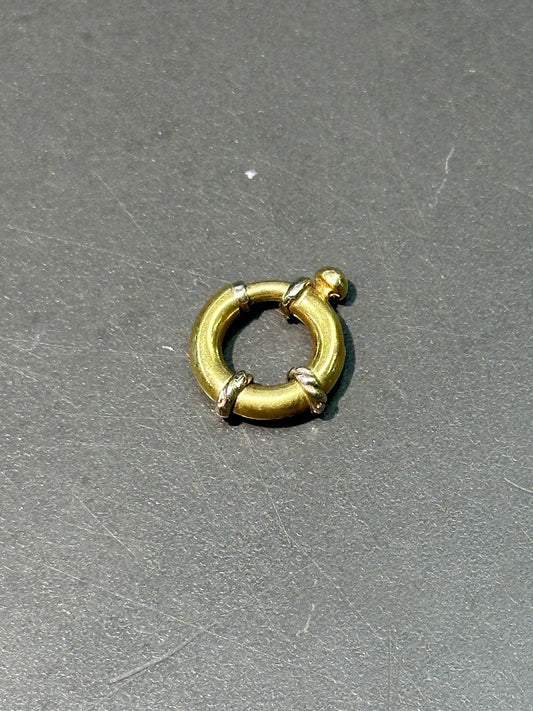 复古 14K 黄金圆形连接扣
