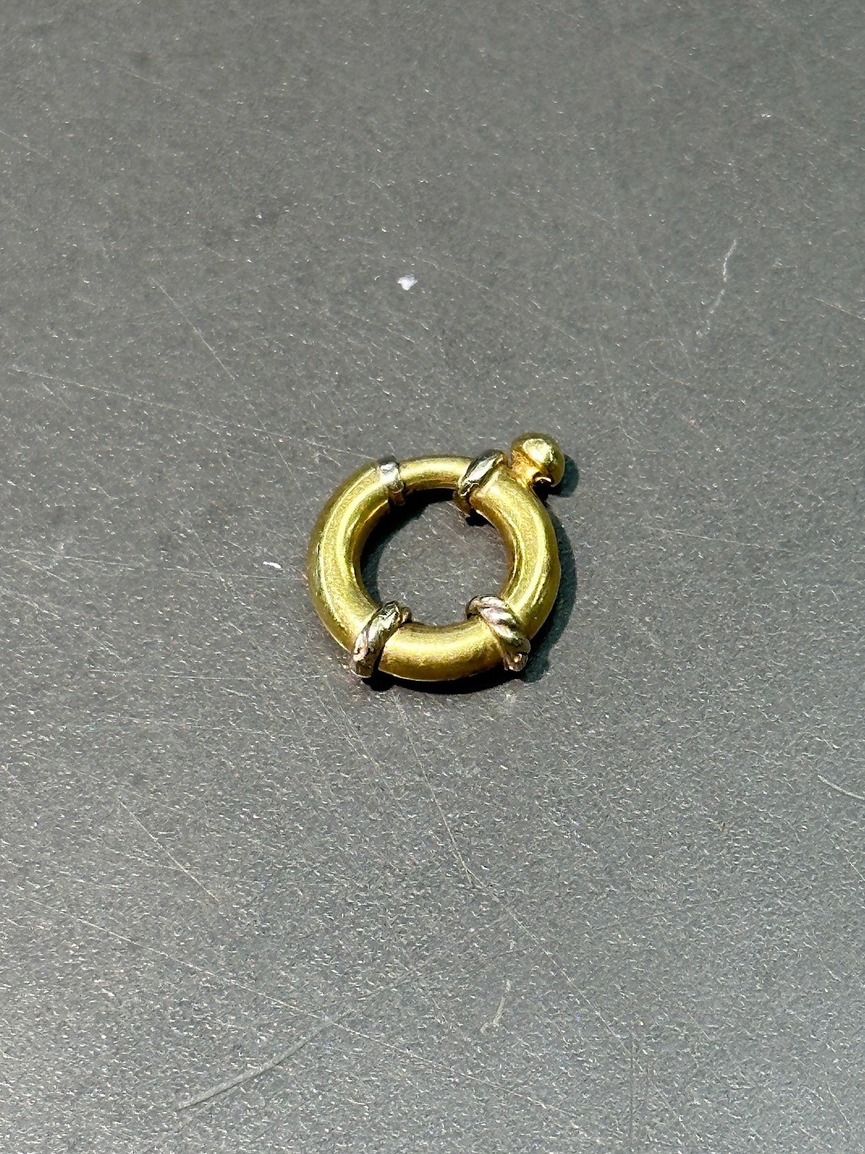 Vintage 14K Yellow Gold Round Connector Clasp