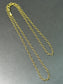 14K Gold Faceted Oval Link Chain Necklace 18.0 inch