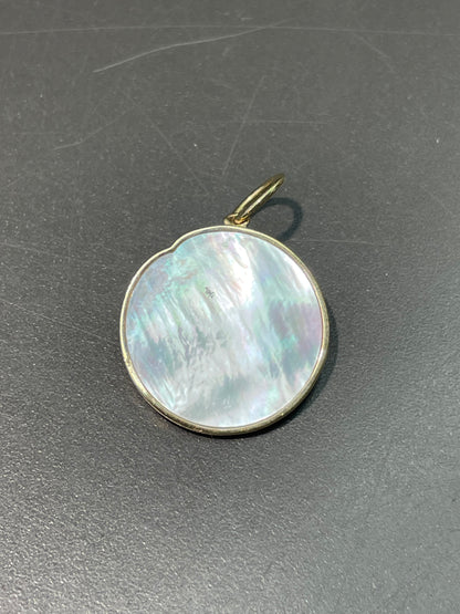 14K Yellow Gold Mother of Pearl Snake Charm