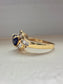 Vintage 14K Gold Sapphire Diamond Ring