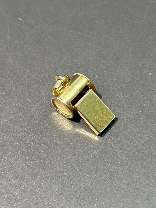 复古 14K 金哨子吊饰