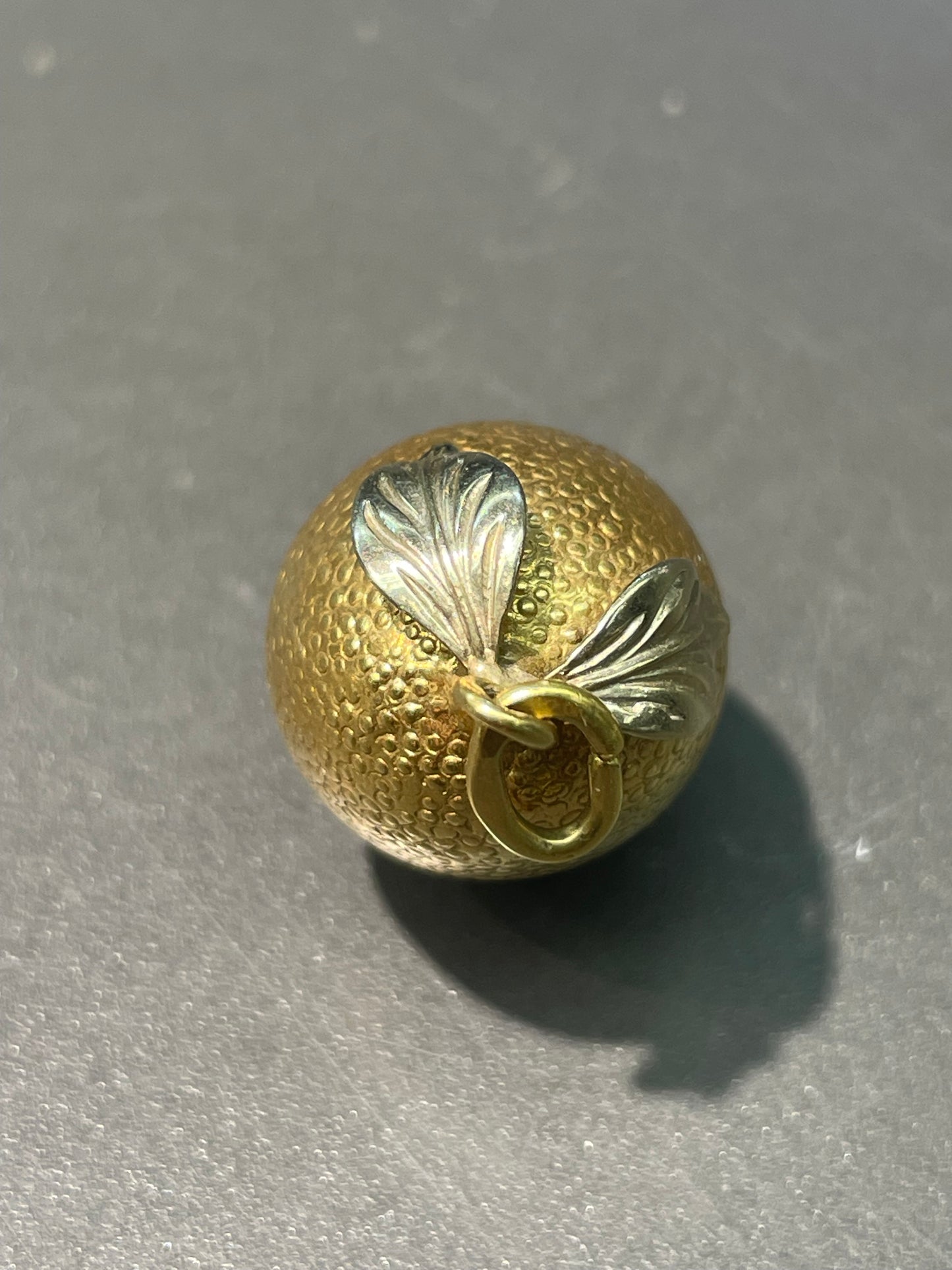 复古 18K 双色金大号柠檬吊坠