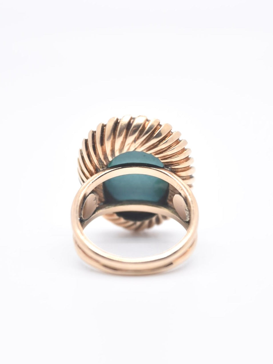 Bague Turquoise Victorienne En Or 14K SZ 6.5