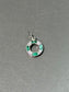 Art Deco Platinum Emerald and Diamond Circle Charm