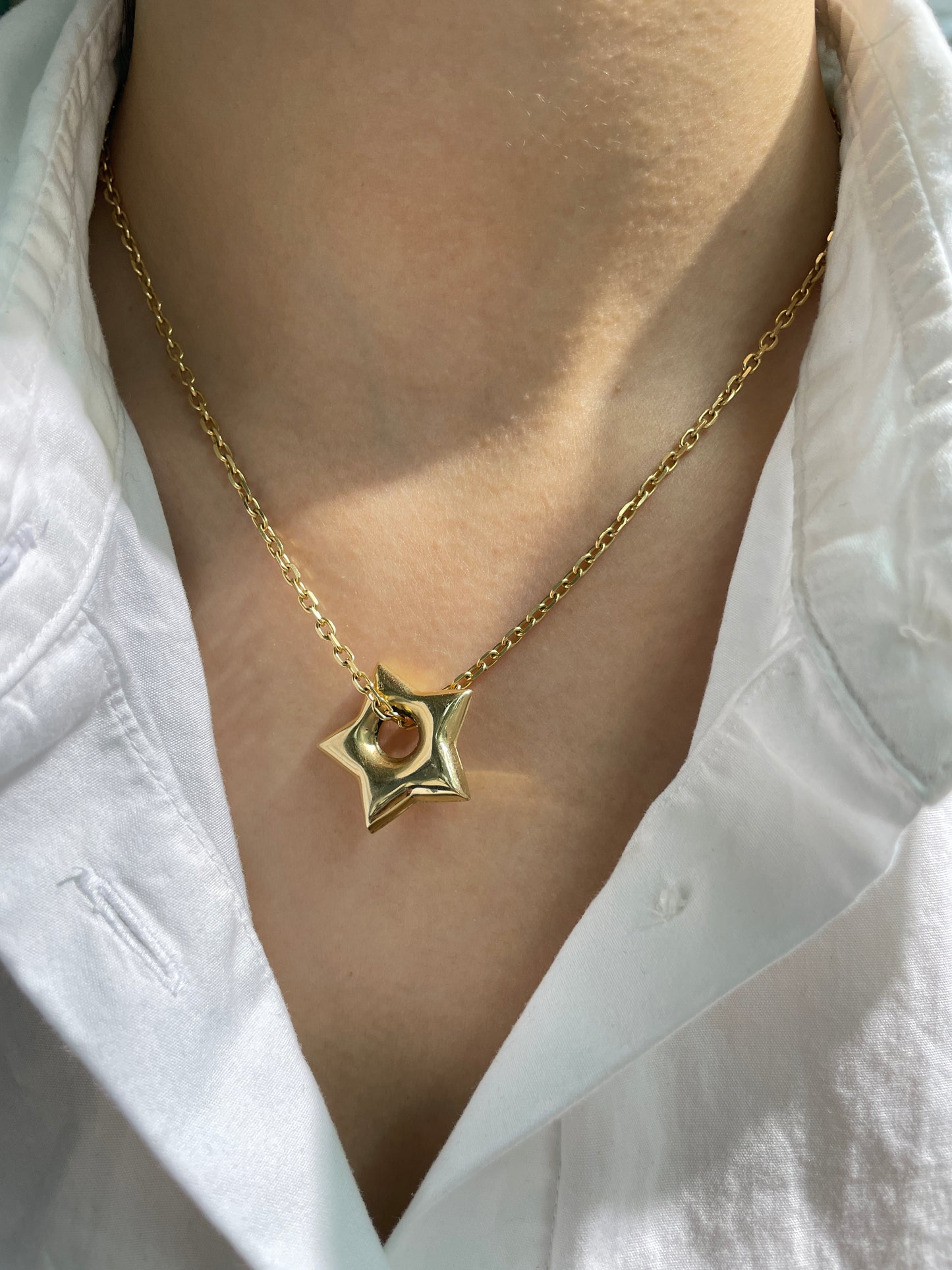 Vintage 14K Gold Puffy Star Charm