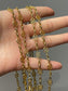 Antique 14K Yellow Gold Filigree Watch Chain Necklace 52.0 inch
