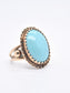 Bague Turquoise Victorienne En Or 14K SZ 6.5