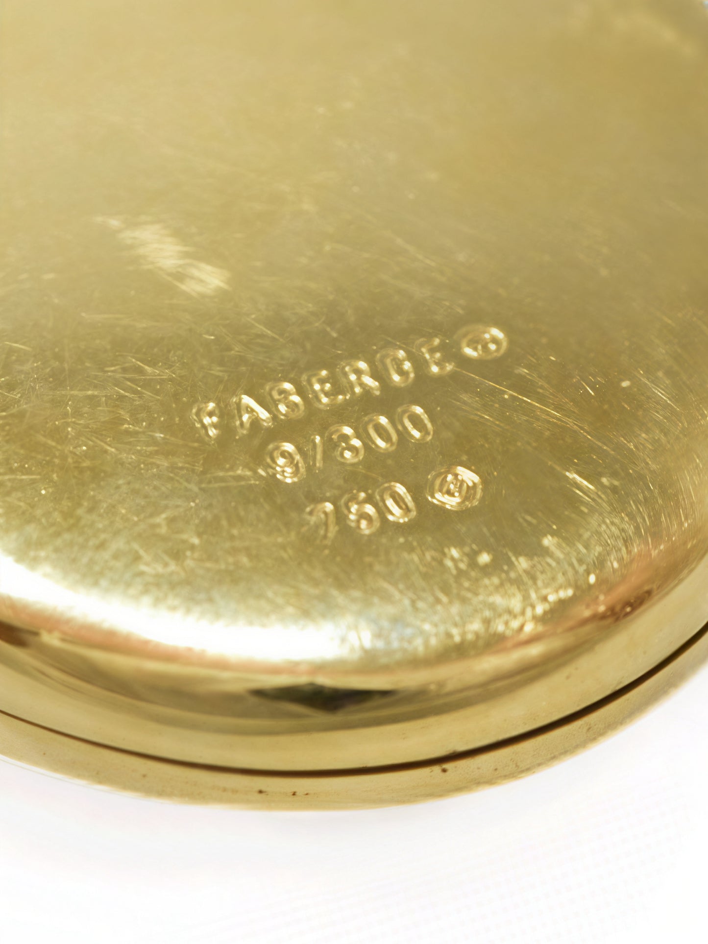 Fabergé 18K Yellow Gold Ruby Diamond Enamel Locket Pendant