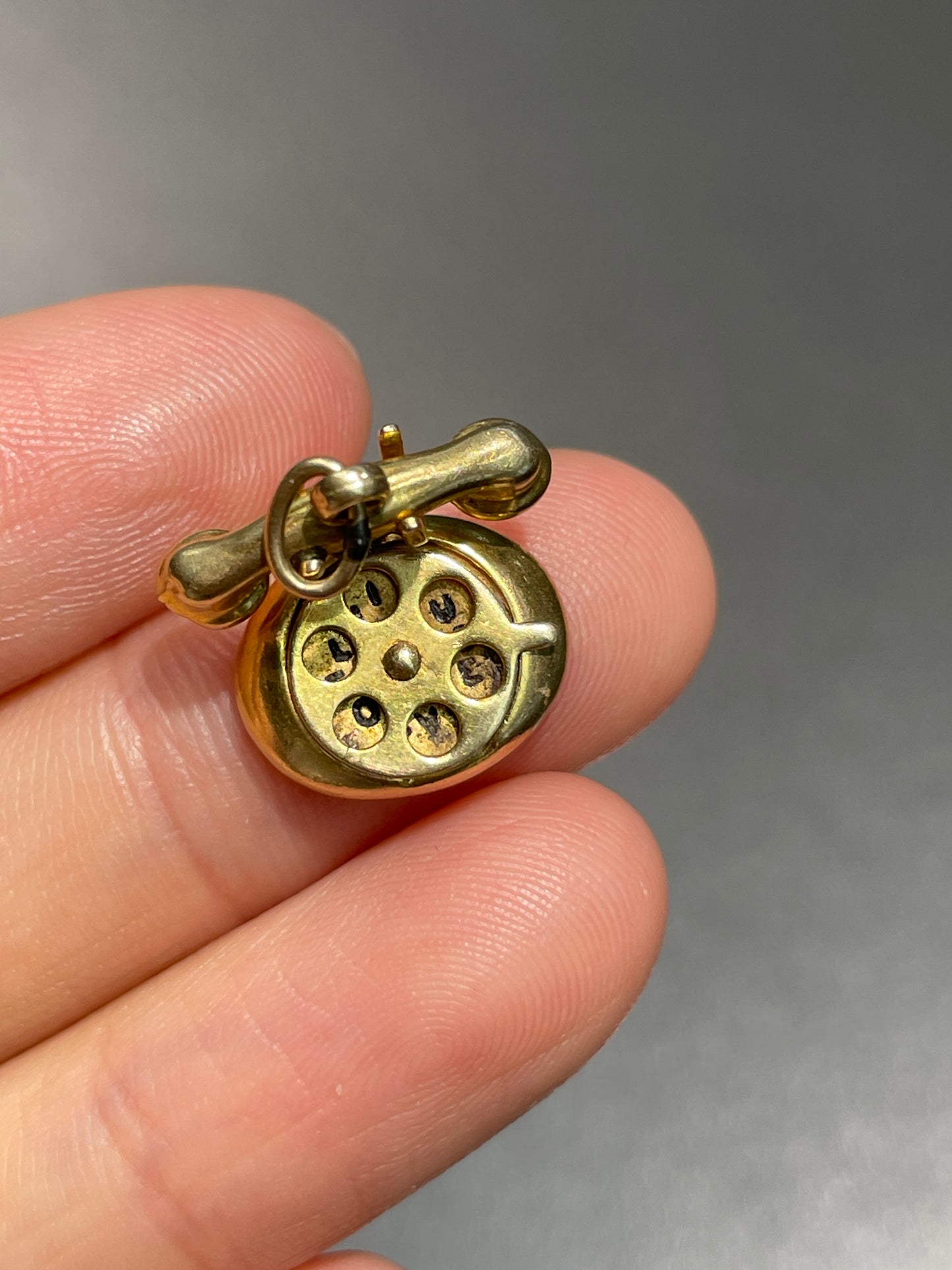 Vintage 14K Gold "Hello" & "I Love You" Telephone Charm