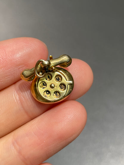 Vintage 14K Gold "Hello" & "I Love You" Telephone Charm