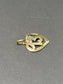 Vintage 14K Gold Open Heart Number “13” Charm