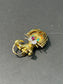 broche vintage en or 18 carats avec diamant émeraude et rubis lion