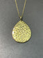 Ippolita 18K Yellow Gold 0.34 CTW Crinkle Teardrop Pendant Necklace