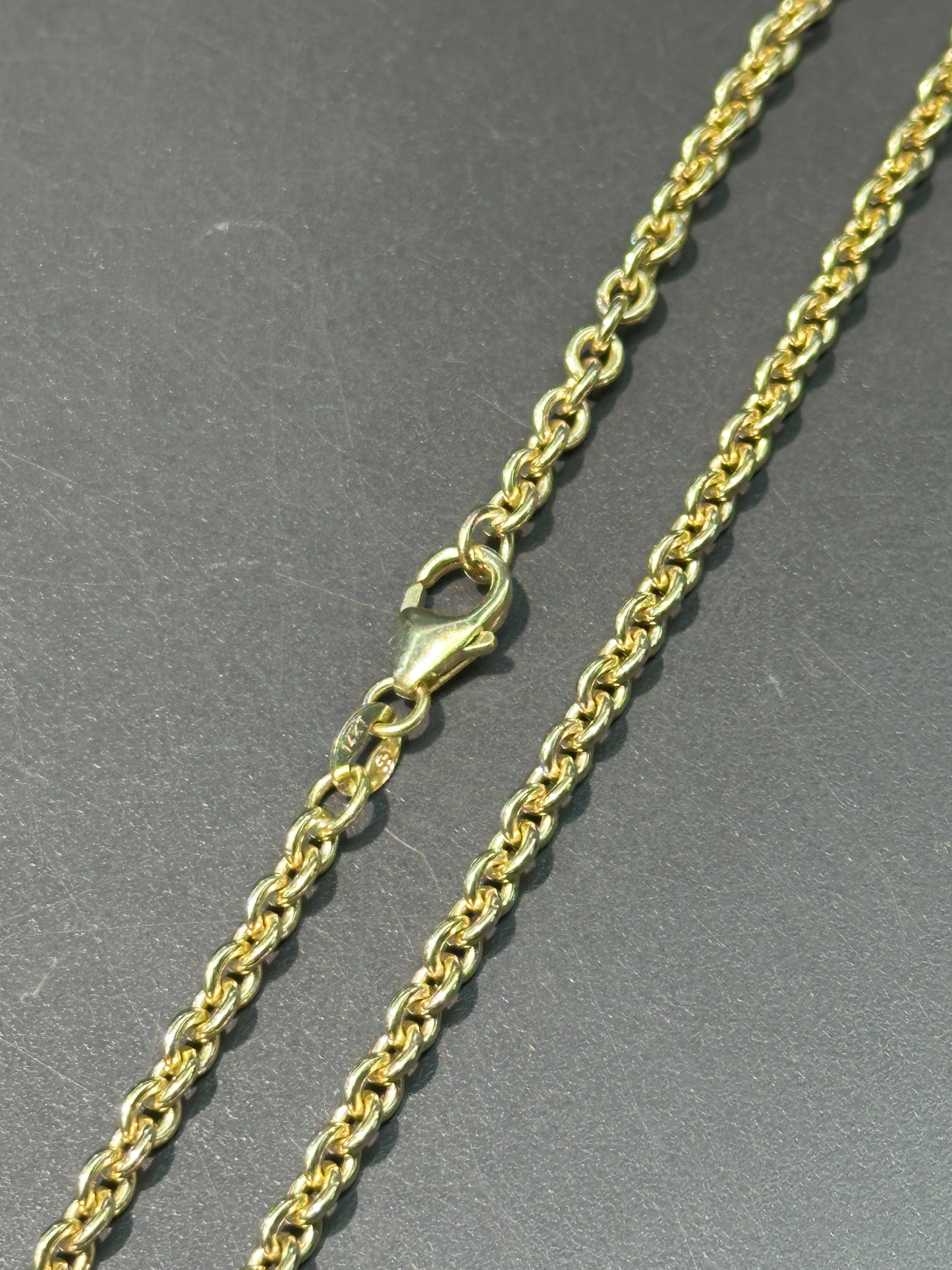 14K Yellow Gold 4.0 mm Rollo Link Chain Necklace