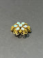 Art Nouveau 14K Gold Opal Flower Brooch