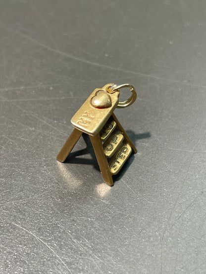 Vintage 14K Gold “Step Up to My Heart” Stair Charm