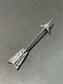 Antique Platinum 0.22 CTW Diamond Arrow Jabot Pin