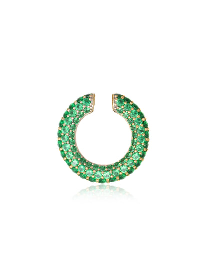 14K Gold Tsavorite Garnet Ear Cuff Earring