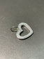 14K White Gold 0.40 CTW Diamond Open Heart Charm