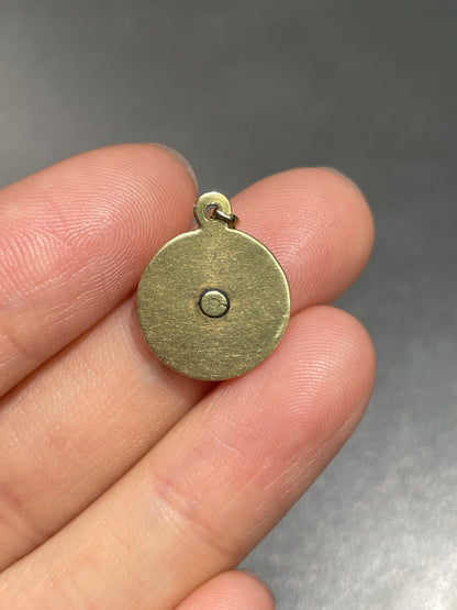 Vintage 14K Gold Spinning Roulette Wheel Enamel Charm