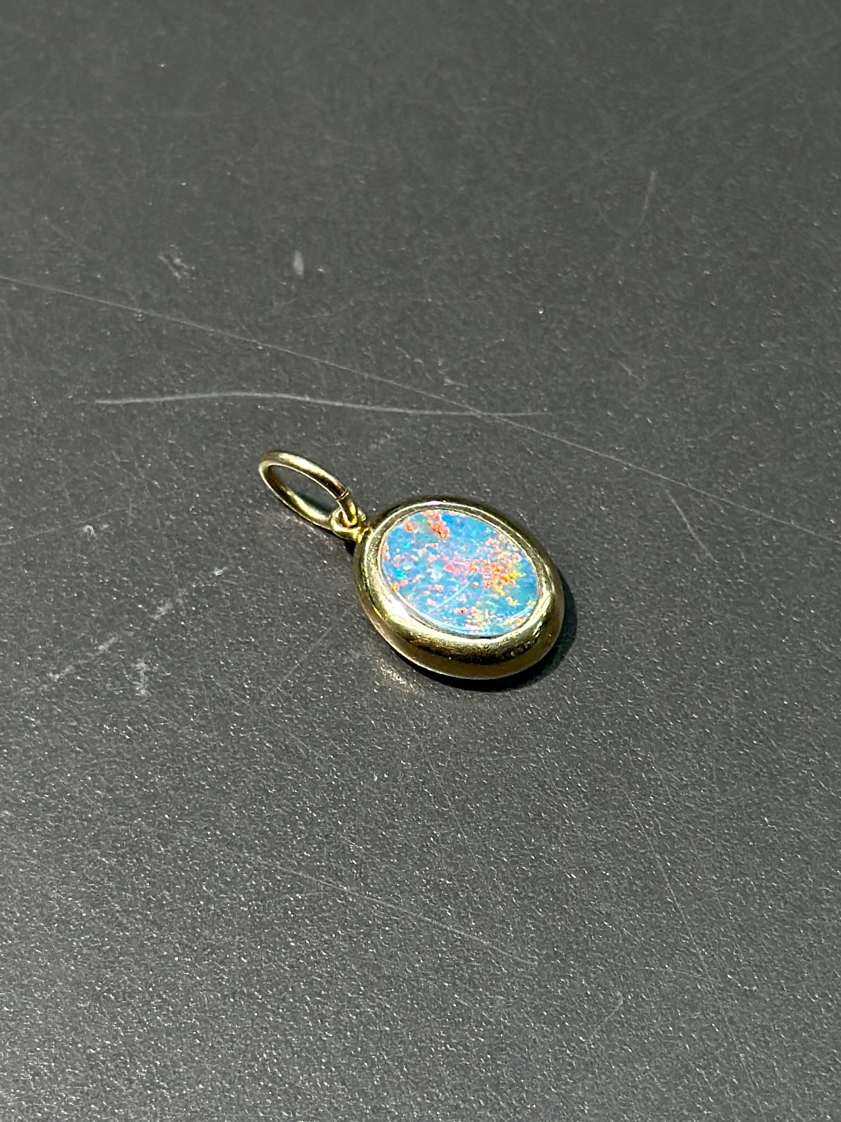 14K Gold Opal Pendant