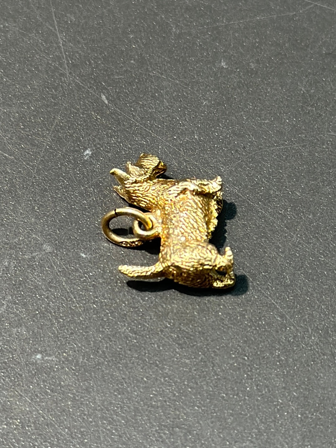 Vintage 14K Gold Schnauzer Dog Charm