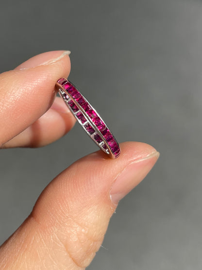 Antique French Platinum Ruby Band Ring