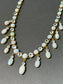 Victorian 15K Gold Opal Sapphire Fringe Necklace