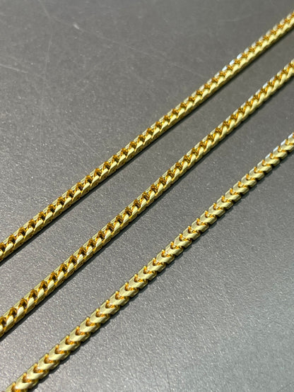 14K Gold 2.0 mm Franco Woven Necklace