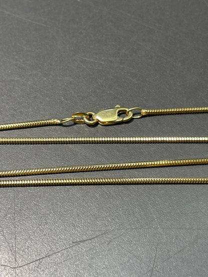 14K Yellow Gold 1.5 mm Snake Chain Necklace 22.0 inch
