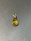14K Gold Faceted Citrine Droplet Charm Pendant