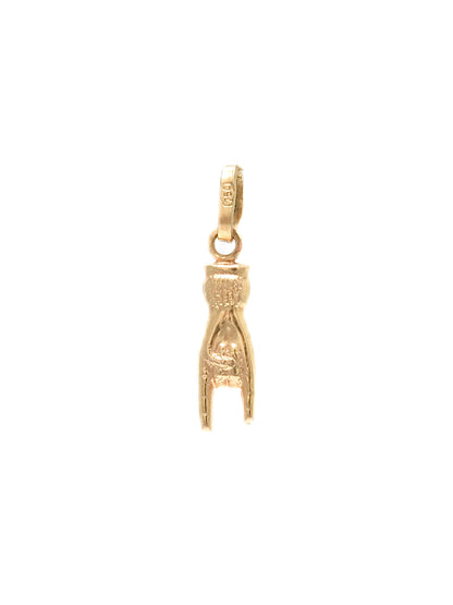 Vintage 18K Gold Rock and Roll Hand Charm