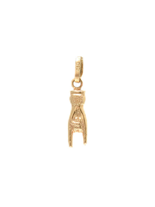 Vintage 18K Gold Rock and Roll Hand Charm