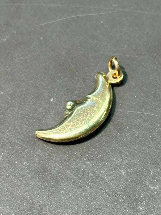 Vintage 14K Gold Crescent Moon Charm