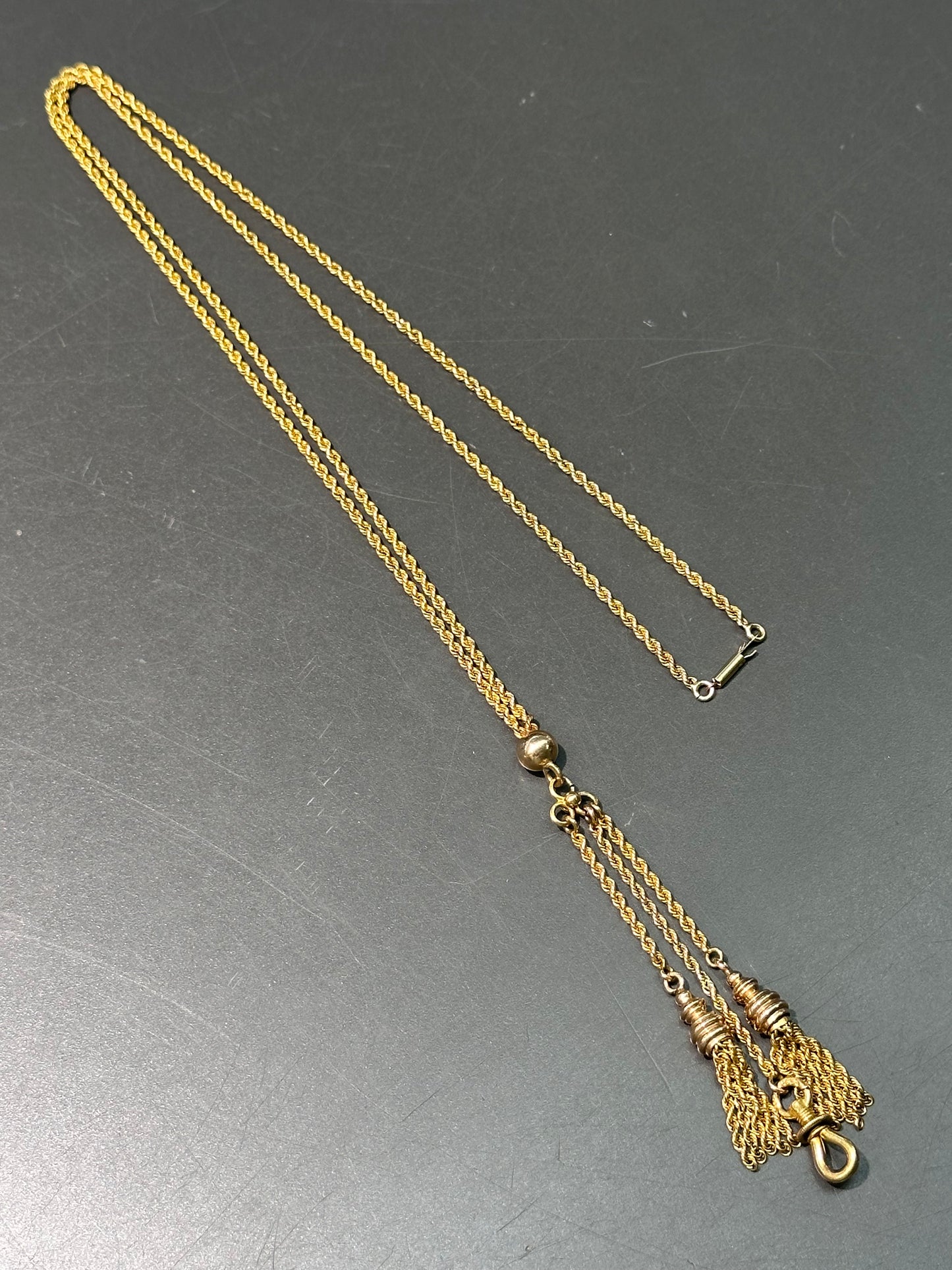 Victorian 14K Gold Tassel Necklace