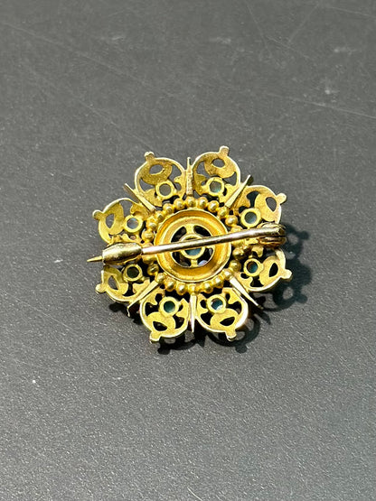 维多利亚 14K 金蛋白石簇胸针