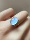 14K Gold Moonstone Diamond Ring