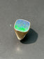 Vintage 14K Gold Rectangular Black Opal Signet Ring