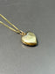 Victorian 14K Seed Pearl Heart Locket Necklace 18.0”