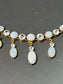 Victorian 15K Gold Opal Sapphire Fringe Necklace