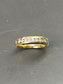 14K Gold Half Diamond Eternity Band Ring SZ 7